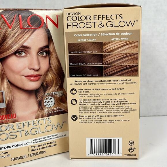Revlon Color Effects Hair Color Frost and Glow Highlighting Kit Honey Lot of 2 - Picture 5 of 8